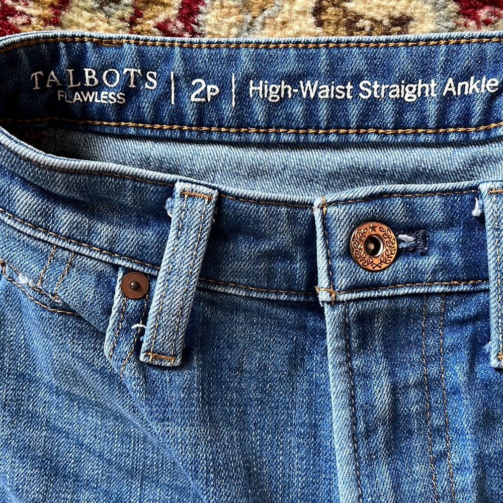 Talbots Flawless High Waist Straight Ankle Jeans - size 2P